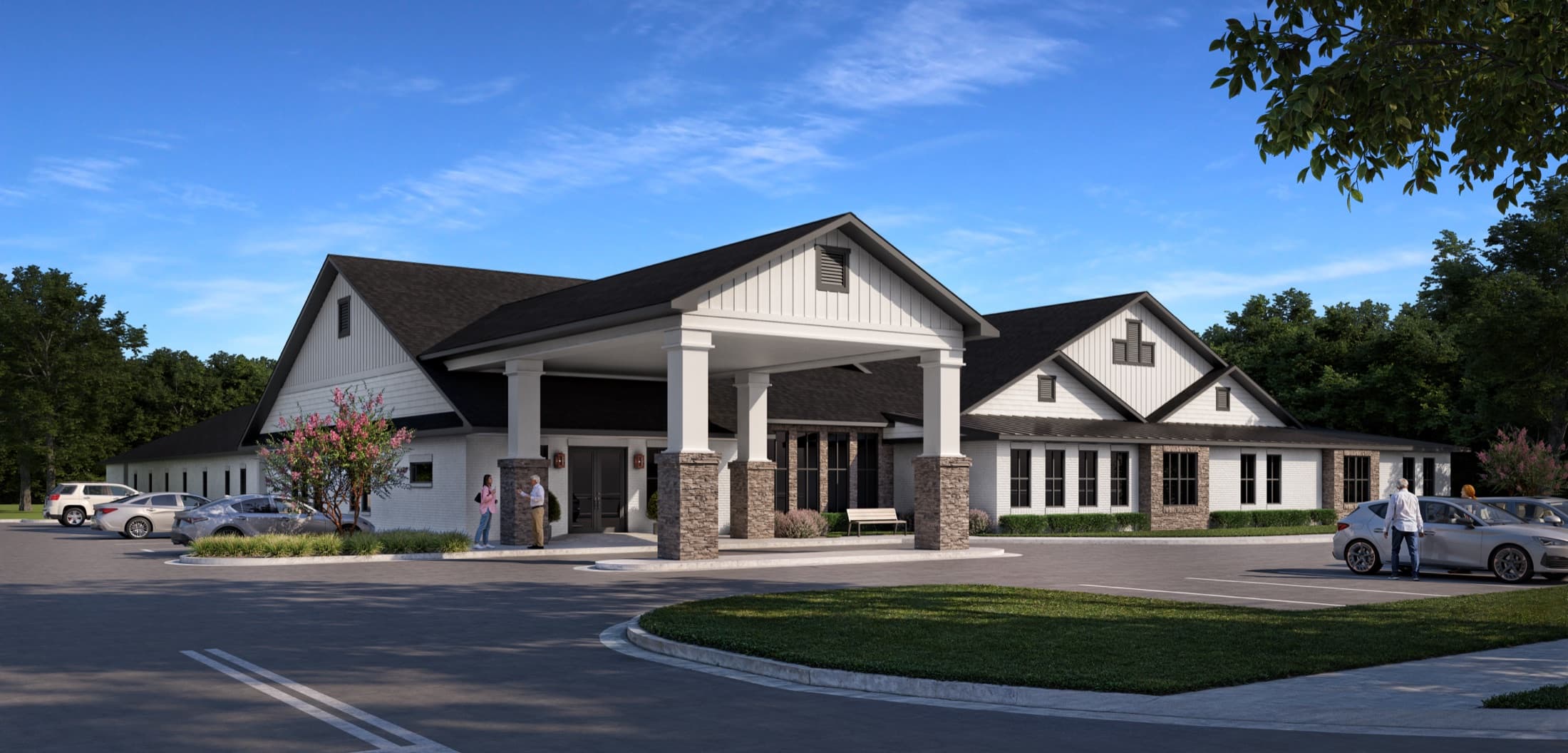 Rendering of the Scarlet Manor facility front entrance